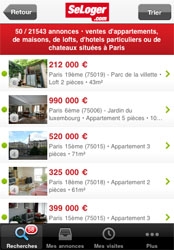 Seloger : trouvez votre nouveau logement grâce à l'iPhone Seloger : trouvez votre nouveau logement grâce à l'iPhone